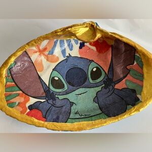 Handcrafted Shell Disney Stitch 6 inch Dish Decoupage